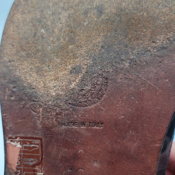 Versace Blue Loafer Slip on shoes size 10 Italian Designer Business Casual - Picture 5 of 11